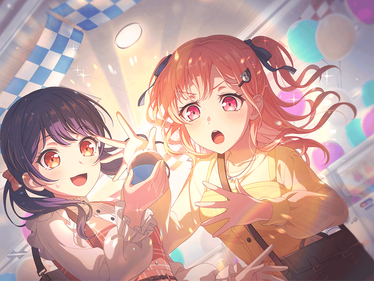 TeamMaki1226's tweet photo. ❤️Salutations, my wonderful Makis, Yumus, &amp; Woobies!❤️

I'm so happy we got some new Morfonica cards! Nanami look precious in both of her illustrations, but I've taken a very strong liking to Tsukushi in recent memory! That trained illustration's awesome! Happy Saturday, folks! https://t.co/OlOxjrR0cO