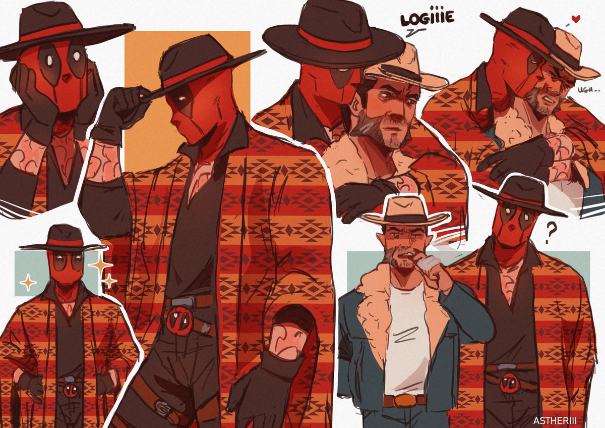 astheriii's tweet image. in cowboy&apos;s style 🤠
got inspired by @Lyucky_ cowboys and here we are 🤗
#poolverine