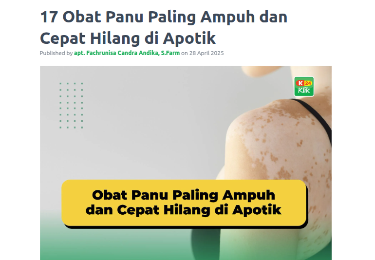 k24klik's tweet photo. Gatal-gatal dan kulit belang karena panu buat tidak nyaman? Ini dia rekomendasi obat panu paling ampuh di apotik yang dapat kamu gunakan!
https://t.co/jYFwIur466 https://t.co/nQuHTHJ4V5