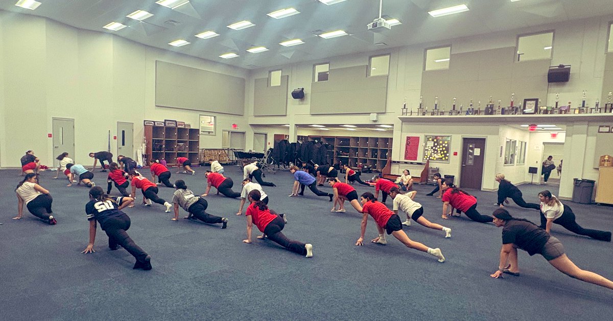 First day of colorguard camp! 🏳️