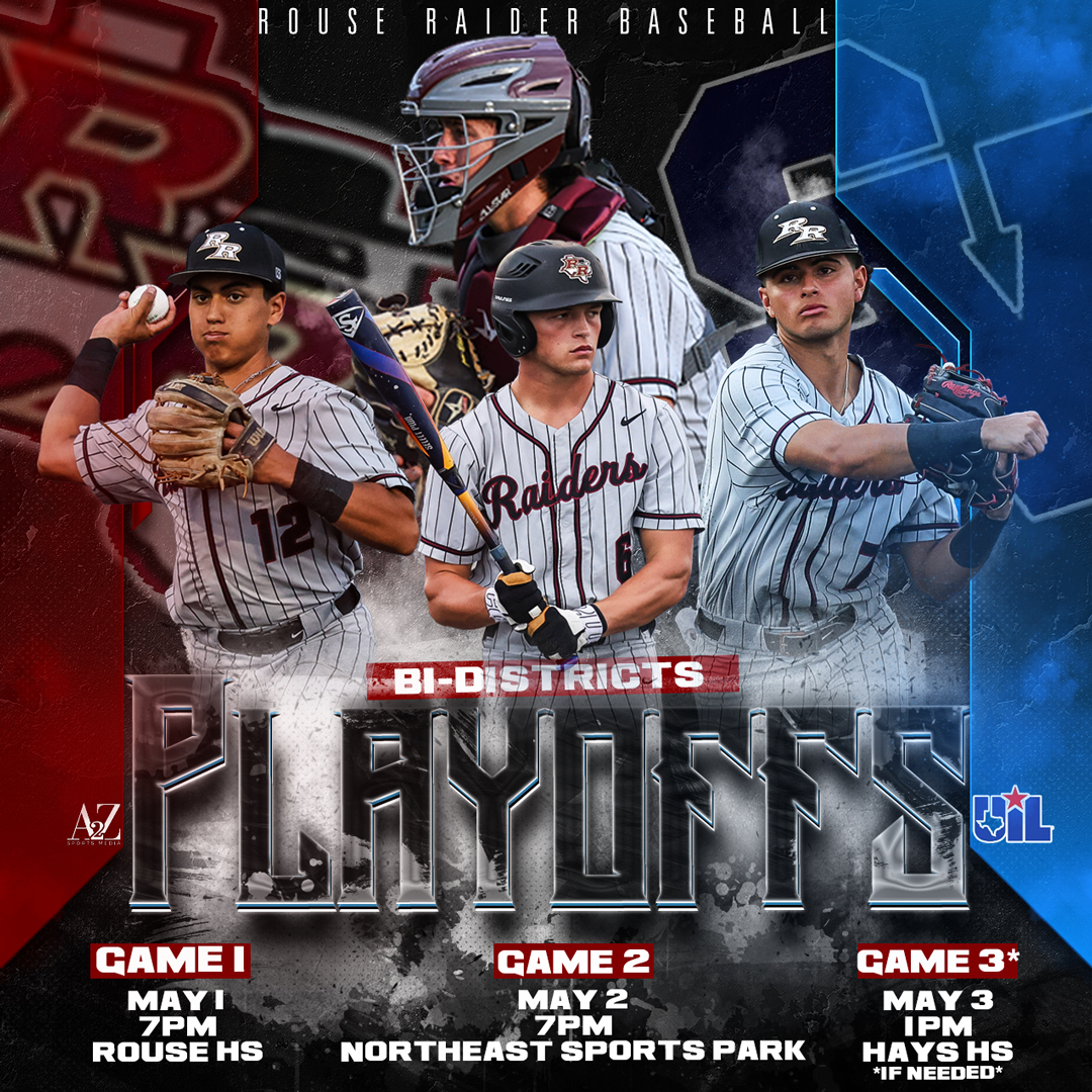 A2ZSportsMedia (@a2zsportsmedia) on Twitter photo <a href="/rouse_baseball/">Rouse High School Baseball</a> starts the journey to Dell Diamond.
Best of 3 game series vs Smithson Valley.
Game 1 Thursday at Rouse HS 7pm.
<a href="/ckrempin/">chad krempin ⚾🇺🇸</a> <a href="/blinksalot/">Coach Manny Perez</a> <a href="/Michael_Frances/">Michael Frances</a> <a href="/var_austin/">VAR</a> <a href="/rouse_baseball/">Rouse High School Baseball</a> starts the journey to Dell Diamond.
Best of 3 game series vs Smithson Valley.
Game 1 Thursday at Rouse HS 7pm.
<a href="/ckrempin/">chad krempin ⚾🇺🇸</a> <a href="/blinksalot/">Coach Manny Perez</a> <a href="/Michael_Frances/">Michael Frances</a> <a href="/var_austin/">VAR</a>