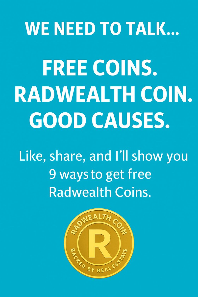 rram112's tweet photo. Tired of crypto coins backed by...vibes and memes?
Radwealth Coin is backed by real estate and real income.
It’s like Bitcoin—if Bitcoin had a business plan.
👉 https://t.co/P5tqGmP1cA
#Radwealth #SmartCrypto #CryptoThatWorks https://t.co/j4cFMsZCB5