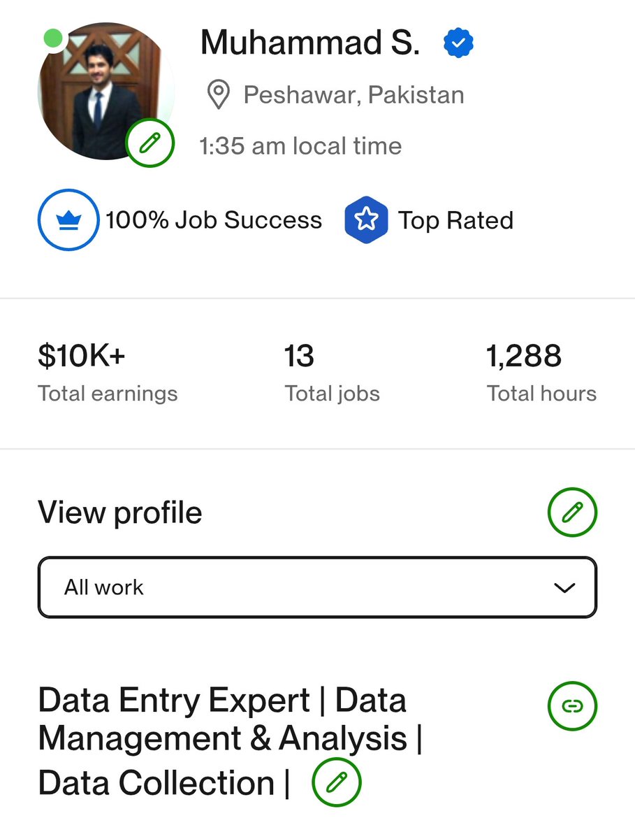 DataDrivenSidiq's tweet image. Trusted by clients worldwide!
- Top Rated Freelancer
- $15K+ Earned
- 100% Job Success
- 1,288+ Hours Worked

Ready to take on new challenges!
Upwork: upwork.com/freelancers/ms…
LinkedIn: linkedin.com/in/siddiqamz
Email: siddiq.amz@yahoo.com

#DataEntry #DataAnalyst #OpenToWork