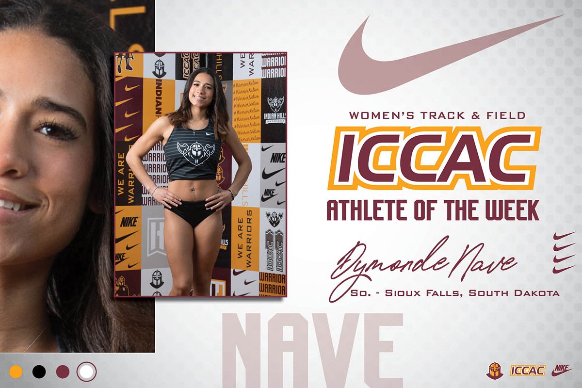 IHCC Athletics (@ihccathletics) on Twitter photo Dymonde Nave set two personal-best marks, including a new school record to lead <a href="/IHCCrunning/">Indian Hills XC/TF</a> at the John McDonnell Invite in Arkansas 👏
Nave is your <a href="/ICCACSports/">ICCAC Sports</a> Athlete of the Week!
🗞 indianhillsathletics.com/sports/wtrack/… Dymonde Nave set two personal-best marks, including a new school record to lead <a href="/IHCCrunning/">Indian Hills XC/TF</a> at the John McDonnell Invite in Arkansas 👏
Nave is your <a href="/ICCACSports/">ICCAC Sports</a> Athlete of the Week!
🗞 indianhillsathletics.com/sports/wtrack/…