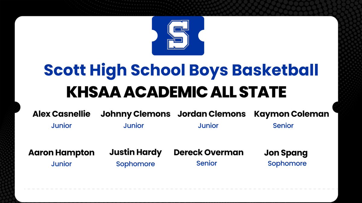 Congratulations to our players who met the requirements for KHSAA Academic All State!