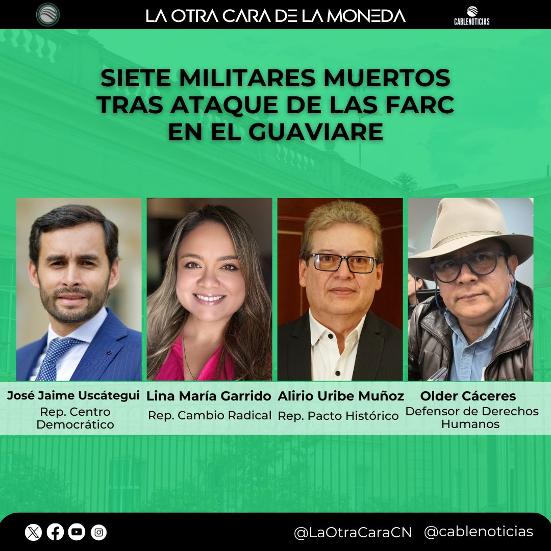 La Otra Cara de la Moneda (@laotracaracn) on Twitter photo 🔴Indignación por burlas y ataque armado de disidentes Farc a soldados en el Guaviare en el marco de un cese al fuego bilateral ¿Debe el Gobierno Petro terminar esta medida?
<a href="/johnpossec/">John Posse</a> Con <a href="/jjUscategui/">Jose Jaime Uscátegui</a> <a href="/linamariagarri1/">Lina Maria Garrido</a> <a href="/AlirioUribeMuoz/">Alirio Uribe Muñoz</a> <a href="/Older_Caceres_S/">Older Cáceres Suárez</a>
▶️youtube.com/watch?v=o_RK-8… 🔴Indignación por burlas y ataque armado de disidentes Farc a soldados en el Guaviare en el marco de un cese al fuego bilateral ¿Debe el Gobierno Petro terminar esta medida?
<a href="/johnpossec/">John Posse</a> Con <a href="/jjUscategui/">Jose Jaime Uscátegui</a> <a href="/linamariagarri1/">Lina Maria Garrido</a> <a href="/AlirioUribeMuoz/">Alirio Uribe Muñoz</a> <a href="/Older_Caceres_S/">Older Cáceres Suárez</a>
▶️youtube.com/watch?v=o_RK-8…