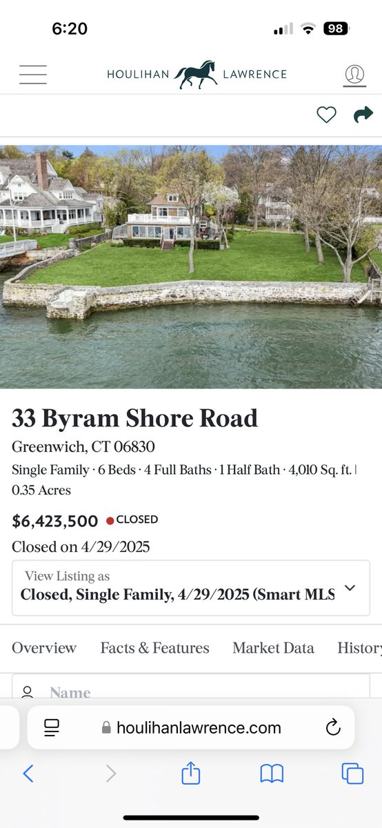 refi_guy's tweet photo. Closed a BIG ONE today as sellers’ attorney ~~> 33 Byram Shore Road, Greenwich, CT for $6,423,500…congrats to my client sellers 🤘😉 https://t.co/P8xR4Vf6EZ