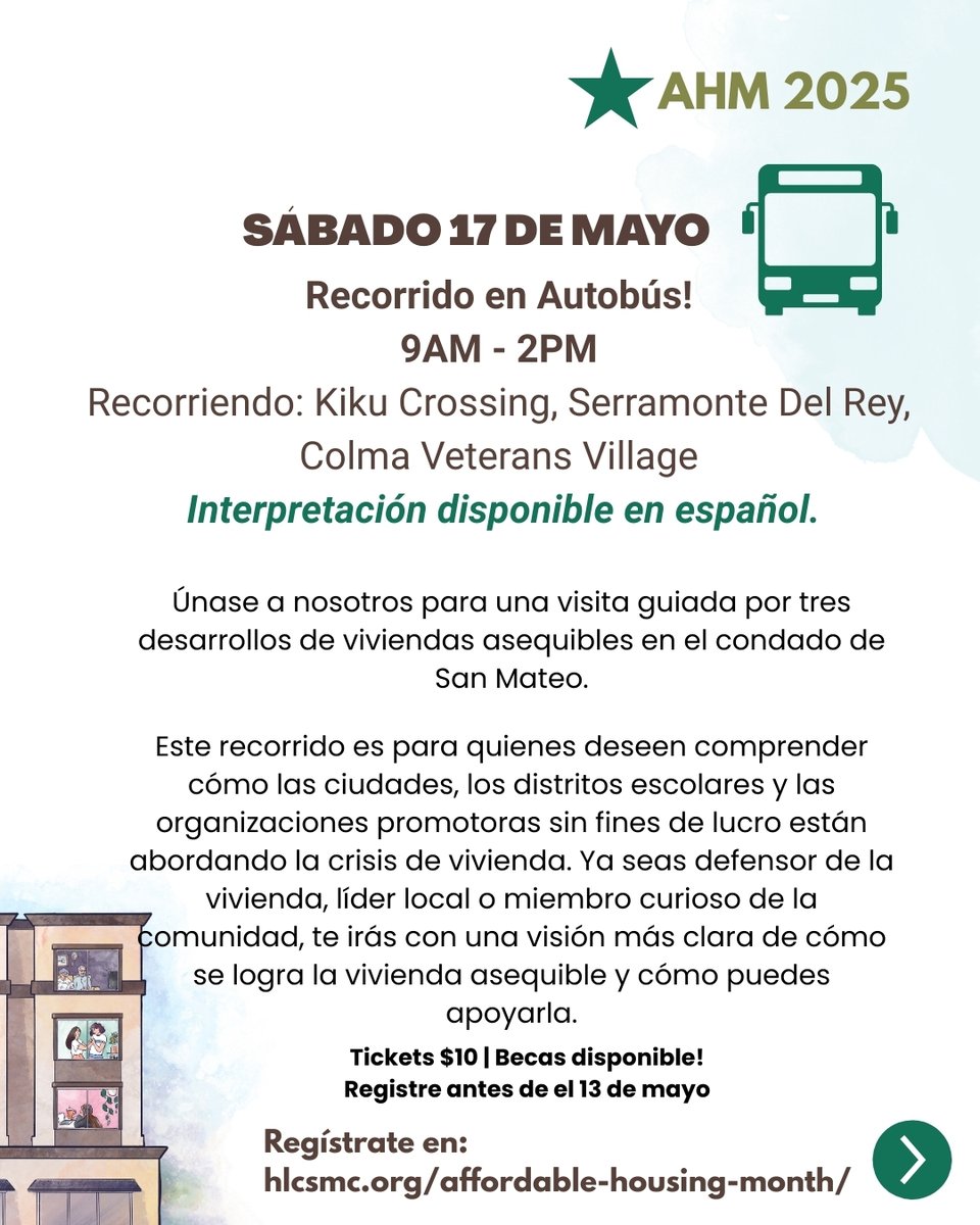 🎉 ¡El Mes de la Vivienda Asequible ya está aquí!
Desde recorridos por viviendas hasta talleres prácticos y conversaciones importantes, hay algo para todos. Más información y registro: hlcsmc.org/affordable-hou…
#AHM2025 #AffordableHousingMonth #LocalSolutions4LastingImpact