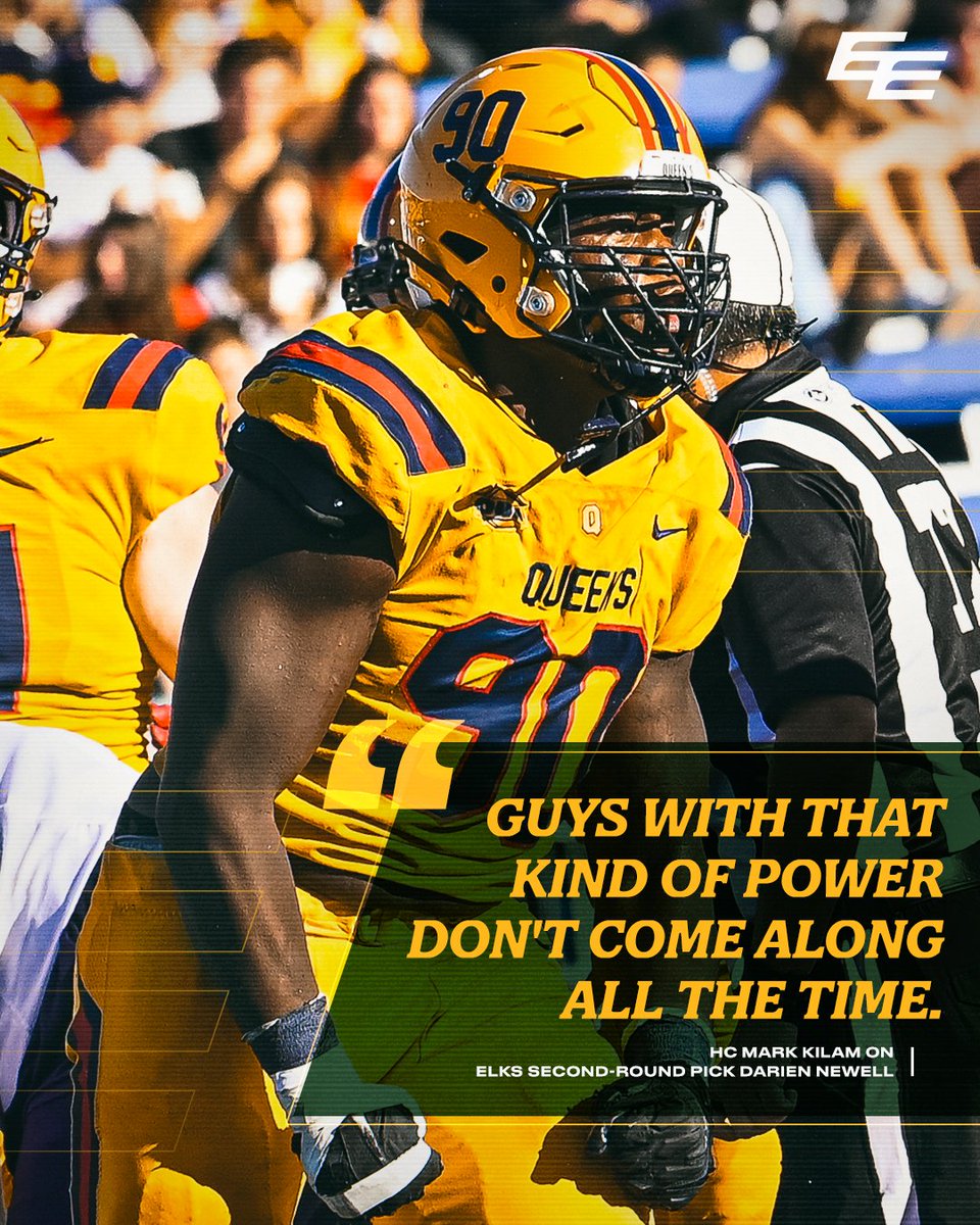 Built different 😤

HC Mark Kilam on second-round pick DL Darien Newell joining the EE.

#GoElks | #CFLDraft