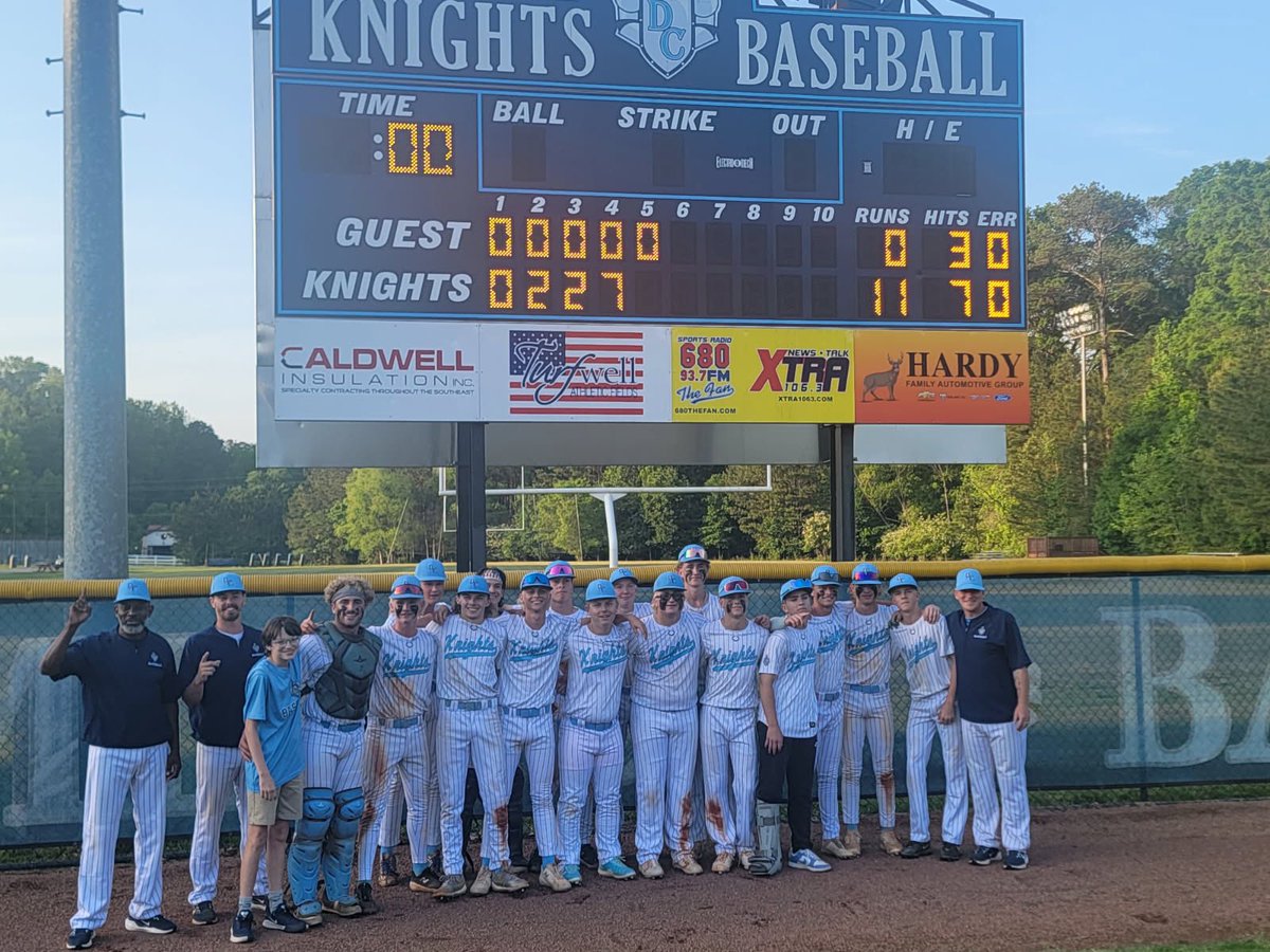 DC wins 15th straight game and clinch 7th straight region championship!! Senior night will be Friday vs King’s Academy. - 5:30pm start. #25Knights