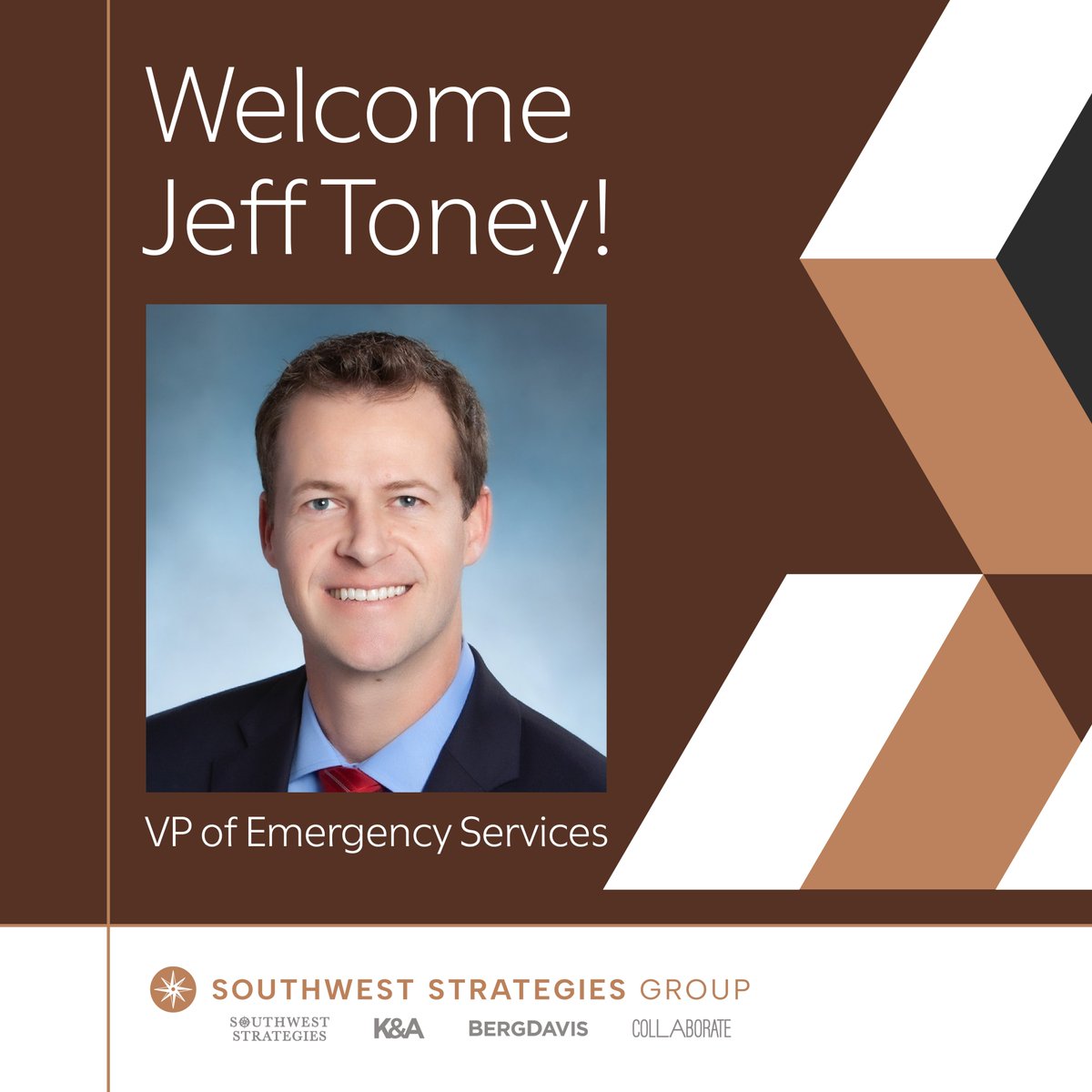 We’re excited to welcome Jeff Toney to Southwest Strategies Group as our new Vice President of Emergency Services!

At SWS Group, Jeff will lead our efforts to grow within the emergency services sector—expanding our capabilities and client base across California and beyond.