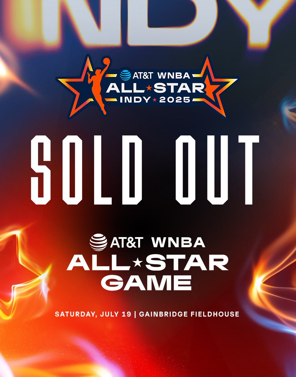The 2025 AT&amp;T WNBA All-Star Game is officially SOLD OUT!

You can still join the fun! Limited tickets are still available for Friday's Starry 3pt Contest and Kia Skills Challenge on July 18. 

🎟️: ticketmaster.com/event/0500628E…