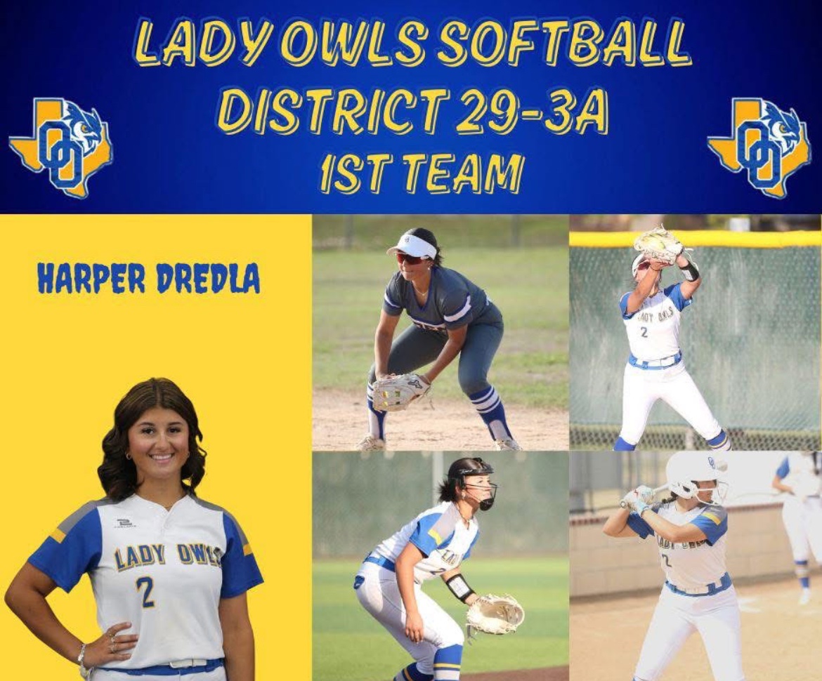 Odem Lady Owl Softball 
All-District 
1st Team
<a href="/OdemAthletics/">Odem Owl Athletics</a> <a href="/odemhs/">Odem High School</a>