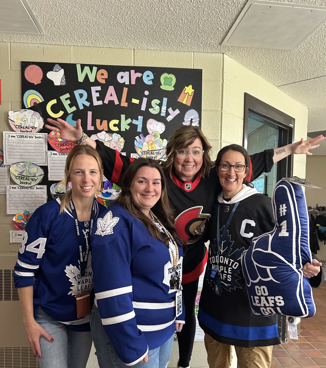 Some good old fashion rivalry amongst the Bobcat staff! Go sens go!