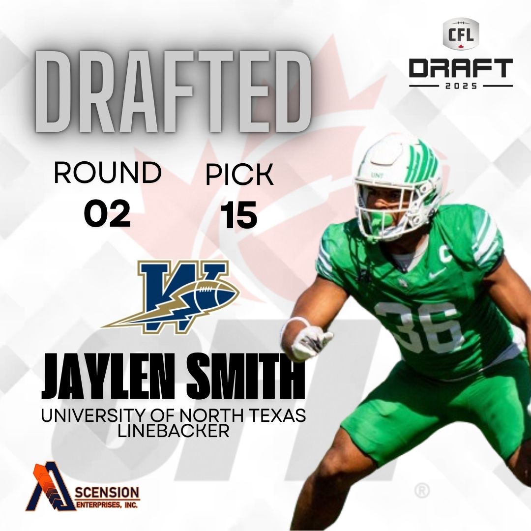 Ascension Enterprises, Inc (@ascension_agent) on Twitter photo Congratulations <a href="/JaylenWSmith/">Jaylen Wallace Smith</a> !!! <a href="/MeanGreenFB/">UNT Football</a> π <a href="/Wpg_BlueBombers/">Winnipeg Blue Bombers</a> π¨π¦ Congratulations <a href="/JaylenWSmith/">Jaylen Wallace Smith</a> !!! <a href="/MeanGreenFB/">UNT Football</a> π <a href="/Wpg_BlueBombers/">Winnipeg Blue Bombers</a> π¨π¦