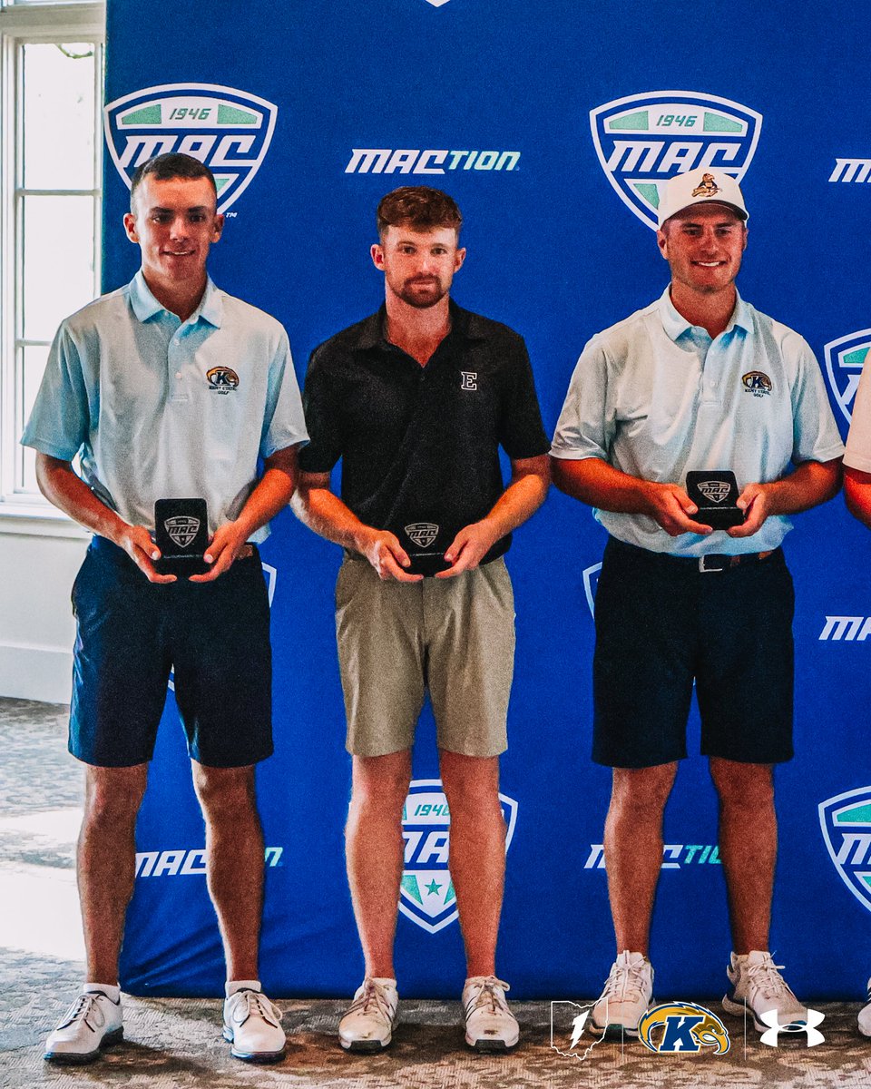 Bringing home a few 🏆 from a historic day for Kent State golf!

#GoFlashes | #MACtion