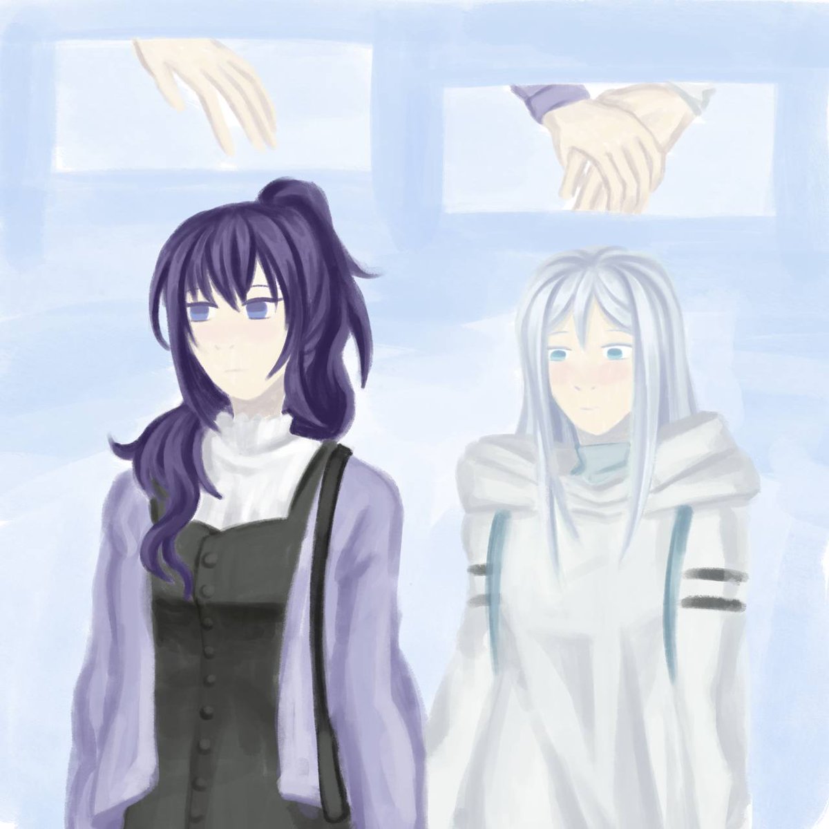 mmiteish's tweet image. #prsk_FA #かなまふ #kanamafu holding hands