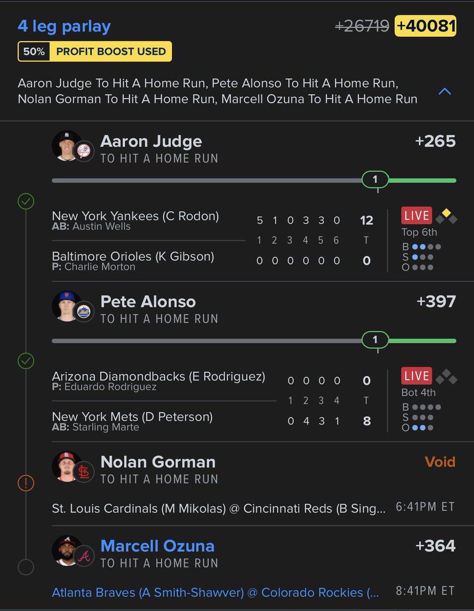 Giving someone who likes + follows $50 when Ozuna goes YARD! 

VIBEZ 🫡