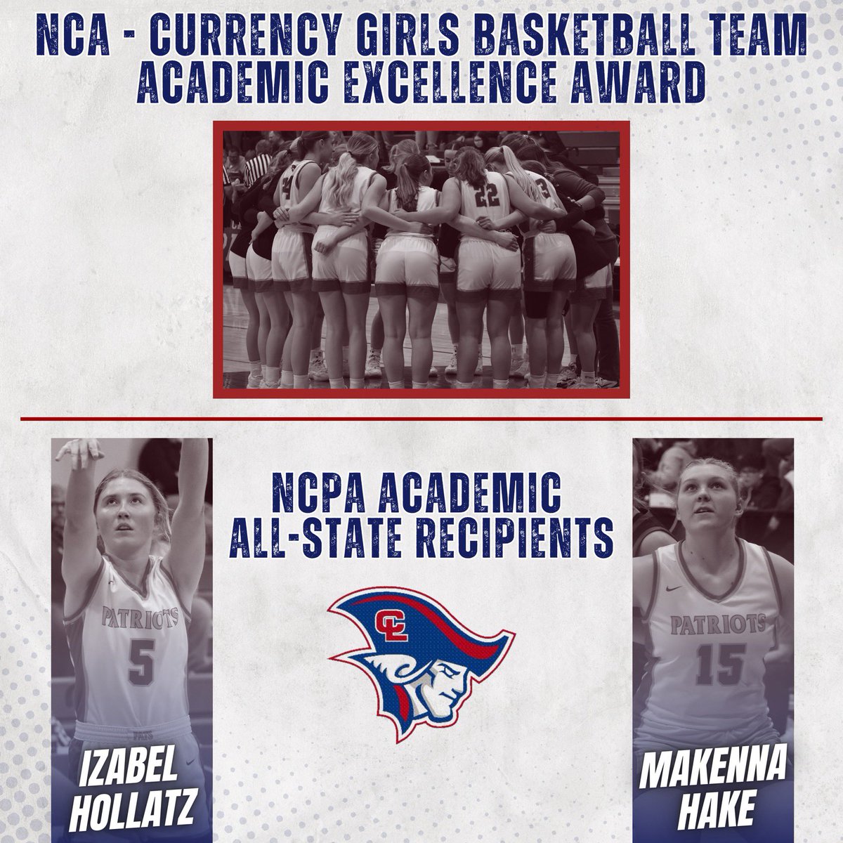 Proud to announce that Clarkson-Leigh Girls Basketball has earned the 2024-2025 NCA-Currency Team Academic Excellence Award! 🏆
A big congratulations as well to Izabel Hollatz and Makenna Hake for being named NCPA Academic All-State! 👏