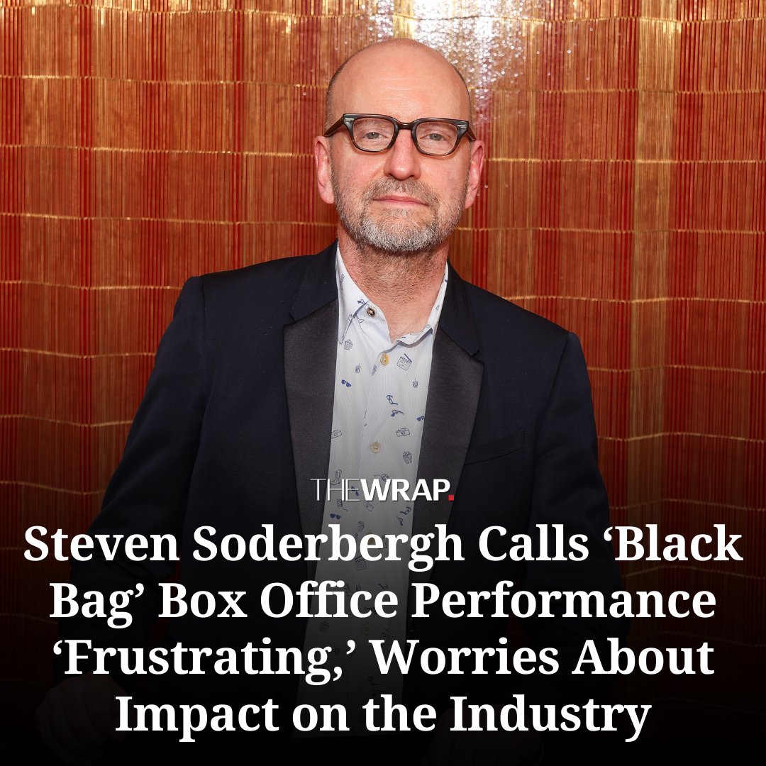 TheWrap's tweet image. #StevenSoderbergh was frustrated by the underwhelming box office performance of his latest film, “Black Bag,” and he is concerned that its poor earnings could represent a dark sign for Hollywood’s future.

Read more: thewrap.com/steven-soderbe…