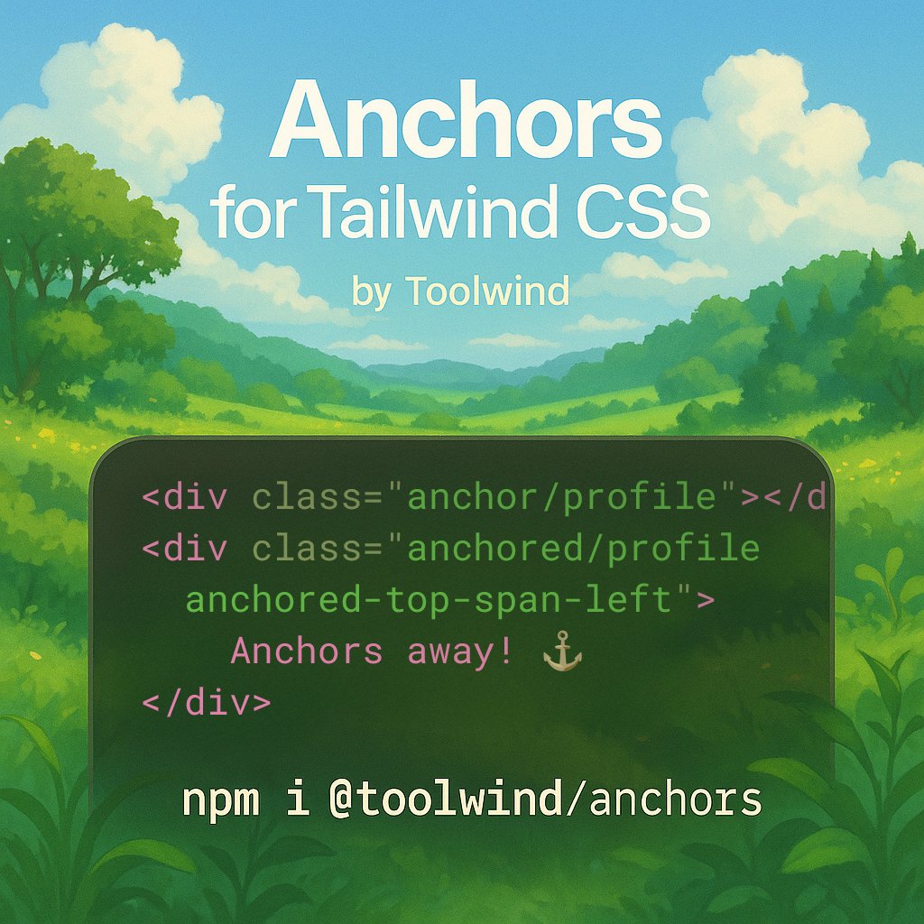 branmcconnell's tweet image. If you've ever rolled tooltips from scratch—oof—you know what a pain they can be to implement
Recently, CSS made it much easier
and today… that's coming to Tailwind CSS.
Anchors for Tailwind CSS 🌻 — unlocking the full CSS Anchor Positioning spec with sensible syntax
🔗👇