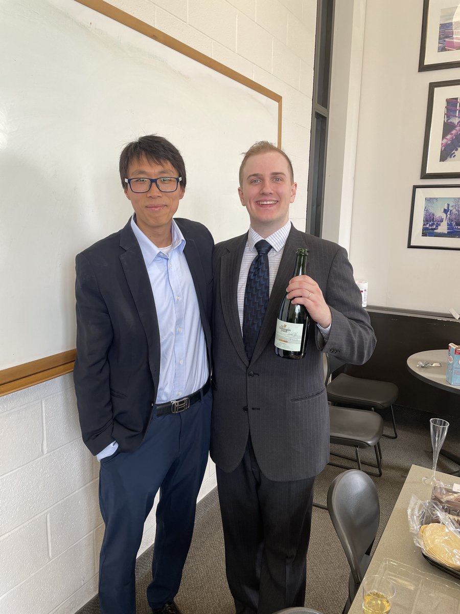Huo Group @UofR (@huogroup) on Twitter photo Today, my first optics Ph.D. <a href="/MikeTaylorOptic/">Mike Taylor</a> graduated! Mike is an NSF GRFP recipient. His thesis work is related to the quantum theory of light-matter interactions. Mike will head to Los Alamos National Laboratory for his postdoc! Super proud of your achievement! Today, my first optics Ph.D. <a href="/MikeTaylorOptic/">Mike Taylor</a> graduated! Mike is an NSF GRFP recipient. His thesis work is related to the quantum theory of light-matter interactions. Mike will head to Los Alamos National Laboratory for his postdoc! Super proud of your achievement!