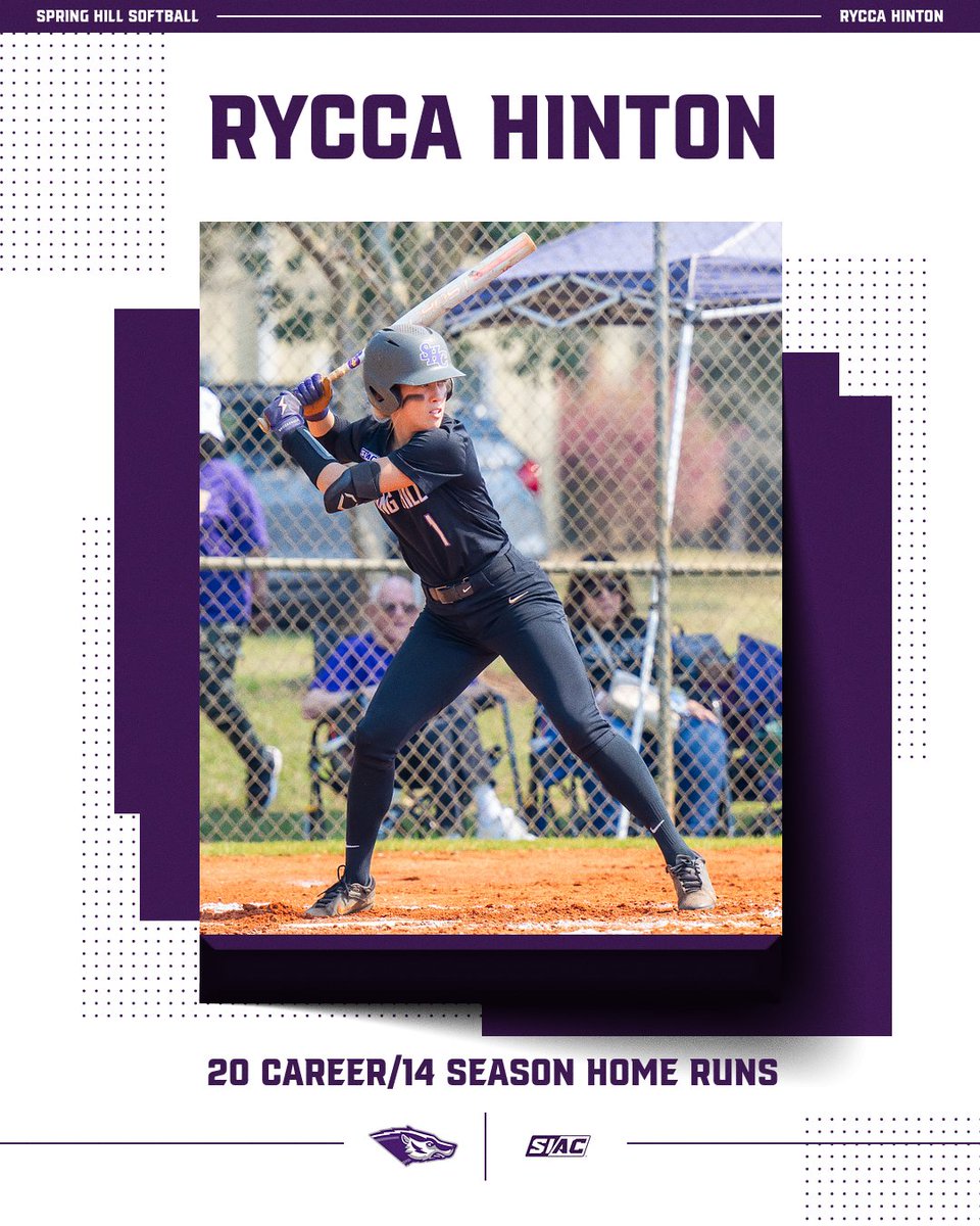 𝙃𝙤𝙢𝙚 𝙍𝙪𝙣 𝙌𝙪𝙚𝙚𝙣 𝙤𝙛 𝙩𝙝𝙚 𝙃𝙞𝙡𝙡👑 

Rycca Hinton breaks the Spring Hill career AND single season home run records‼️ 

#HillYeah