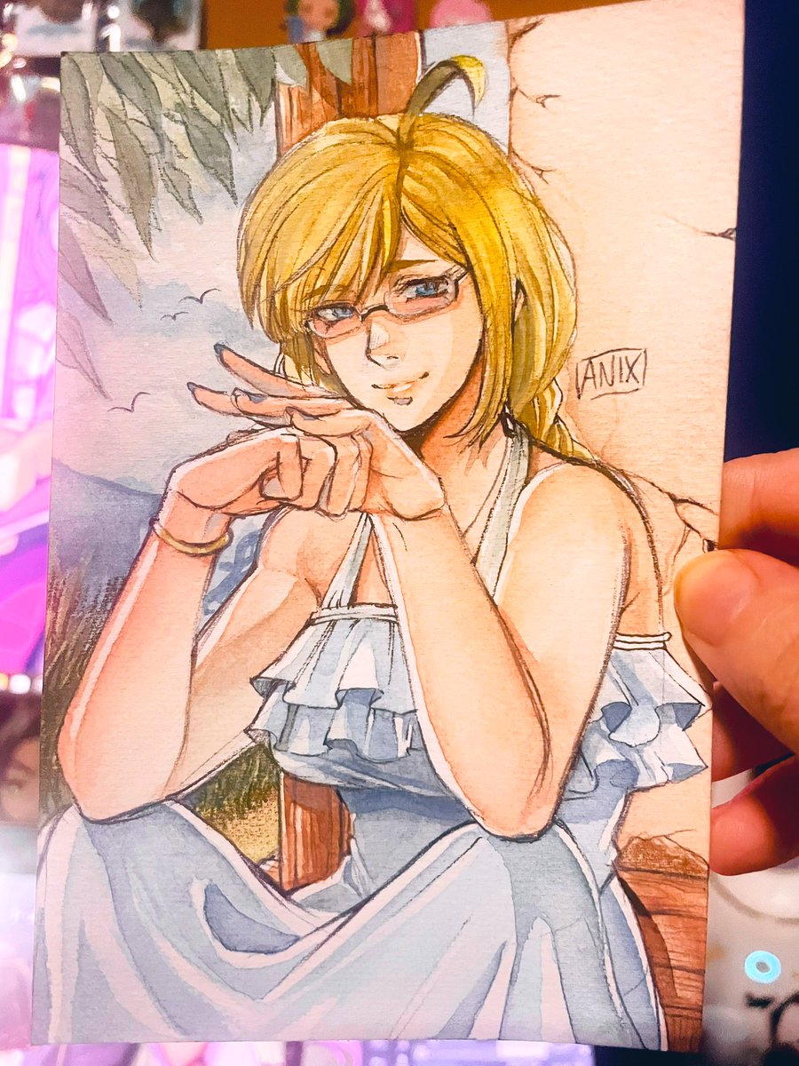 The rare Anix OC! 

I don’t post OCs much cause i like drawing fanart more but this watercolor sketch was too pretty not to share.