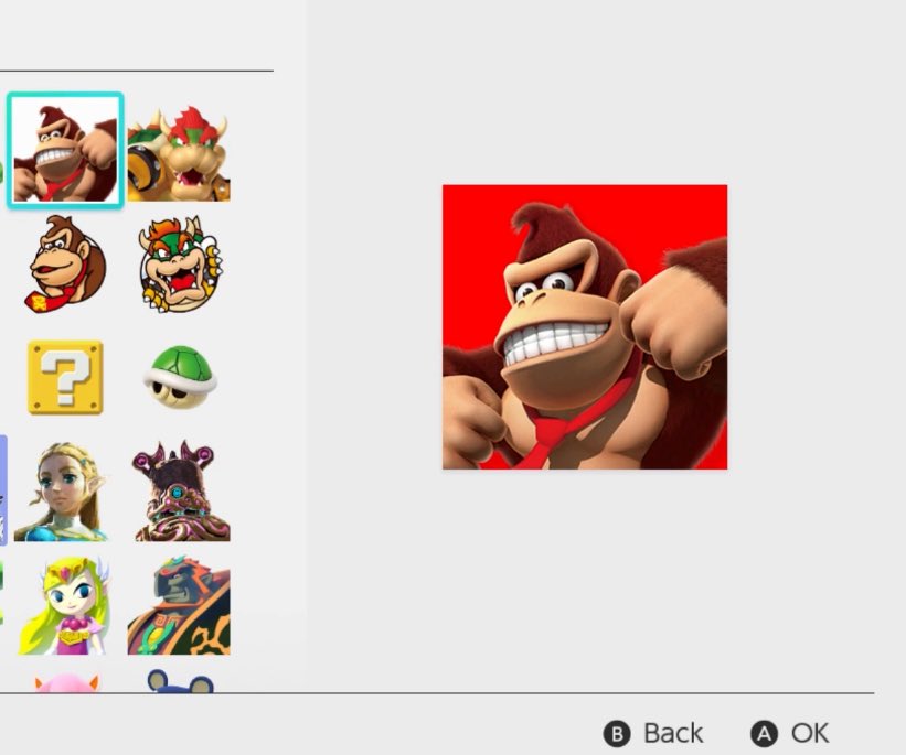 SuperMarioOOC85's tweet image. New Switch update changed DK’s icons to the new design lol