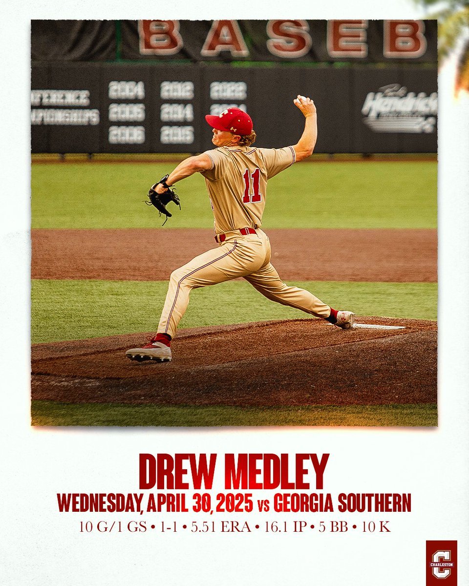 Medley on the mound.

#TheCollege 🌴⚾️