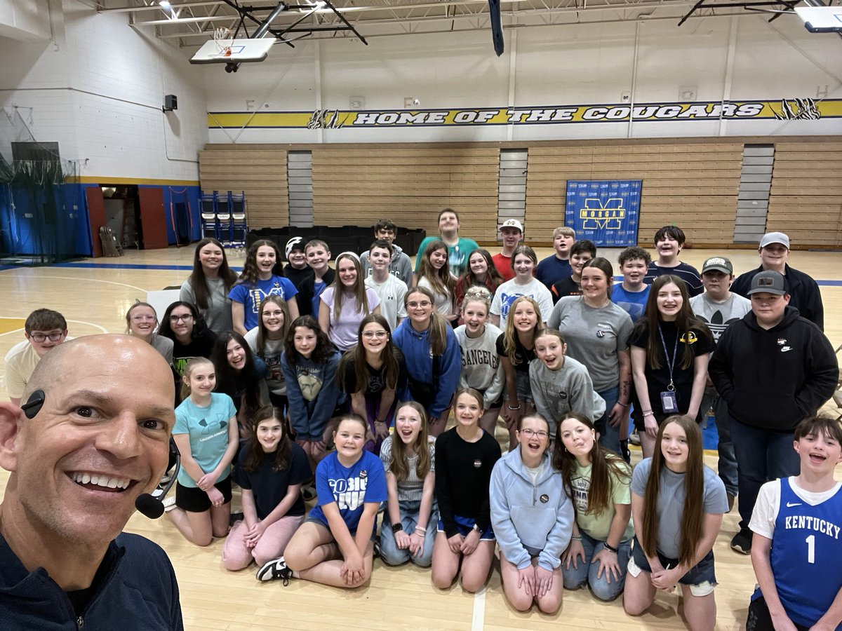 HearTedTalk's tweet photo. Another great day sharing my leadership program at Morgan County MS!  I always enjoy working with the G/T Cougars!  #IFeelGreat https://t.co/jVBF4A06xG