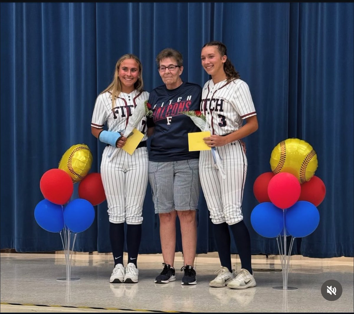 On Senior Night, we want to give a huge thank you to former Fitch catcher Sue Ferrell for blessing our seniors each with a $2,500 scholarship. We are so thankful for your support 💙❤️ “Once a Falcon, Always a Falcon!” <a href="/YSNLive_com/">YSNLive.com</a> <a href="/AthleticsFitch/">Fitch Athletics</a> <a href="/AFalconFacts/">Austintown Schools</a>