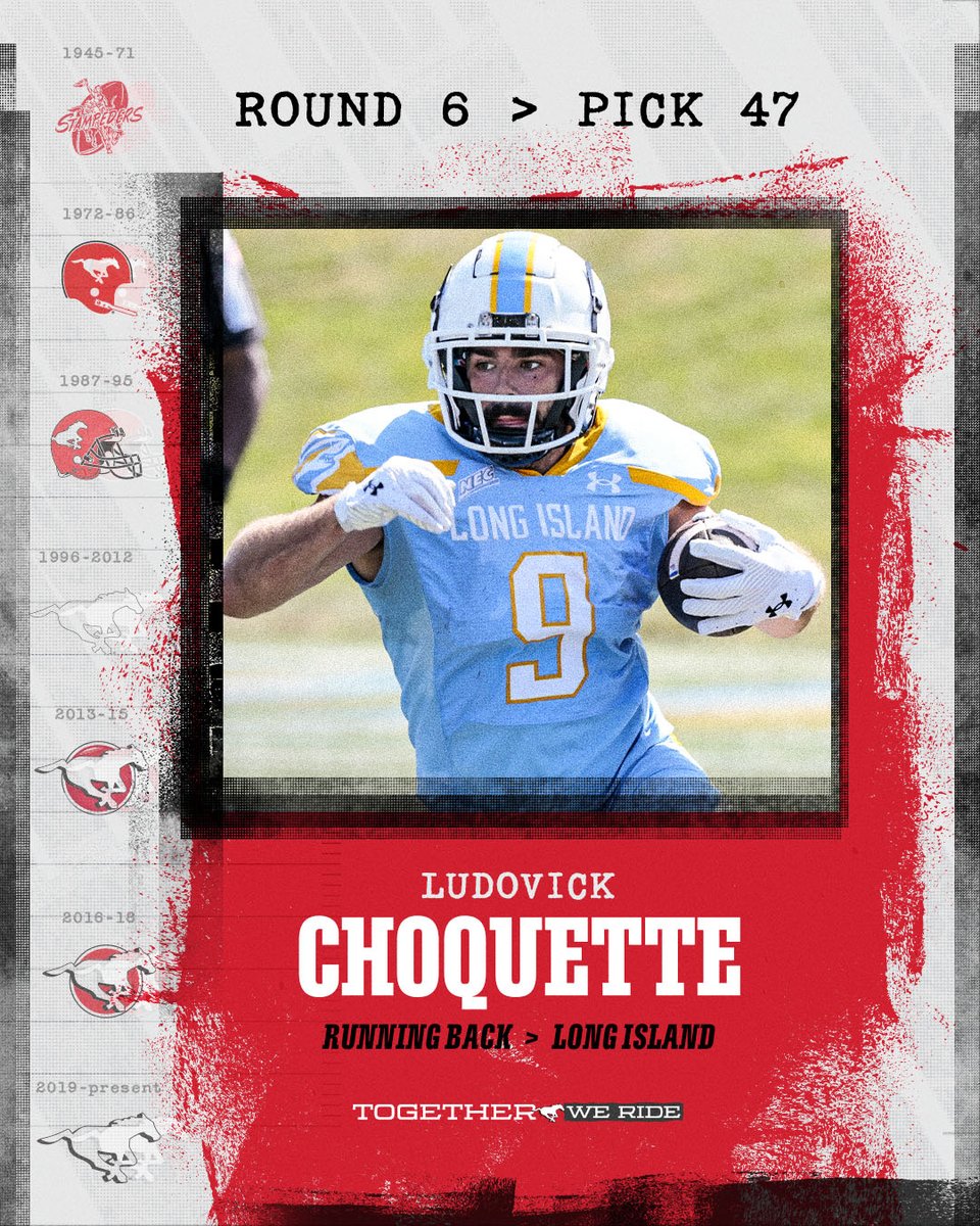 With our 47th pick we select RB Ludovick Choquette!

#CFLDraft | #TogetherWeRide