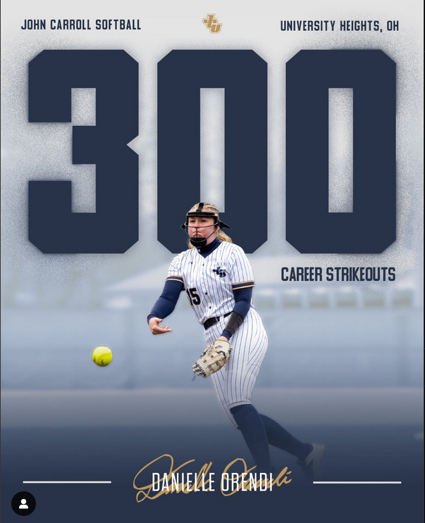 Celebrating another HUGE milestone this past Senior Day:

Graduate student Danielle Orendi surpassed 300 career strikeouts! 

NEW ERA