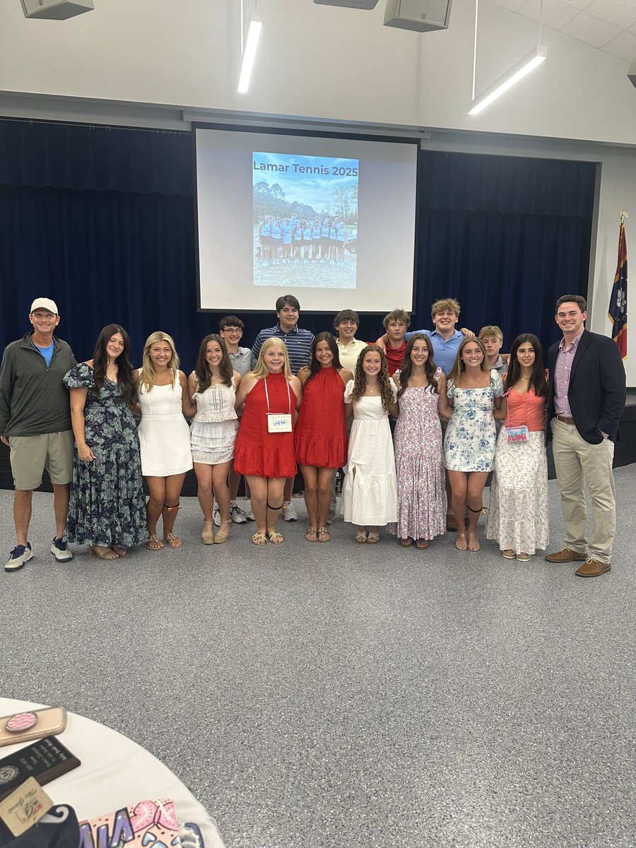 lamartennis_'s tweet photo. 🎾2025 Lamar Tennis Banquet🎾

We celebrated our State Championship team tonight along with multiple individual District, North State, and State Championships! These kids grew together all year long and were rewarded for their efforts. Onto next year…

#FightForFive #WeAreLamar https://t.co/2cj0p8Zs5k