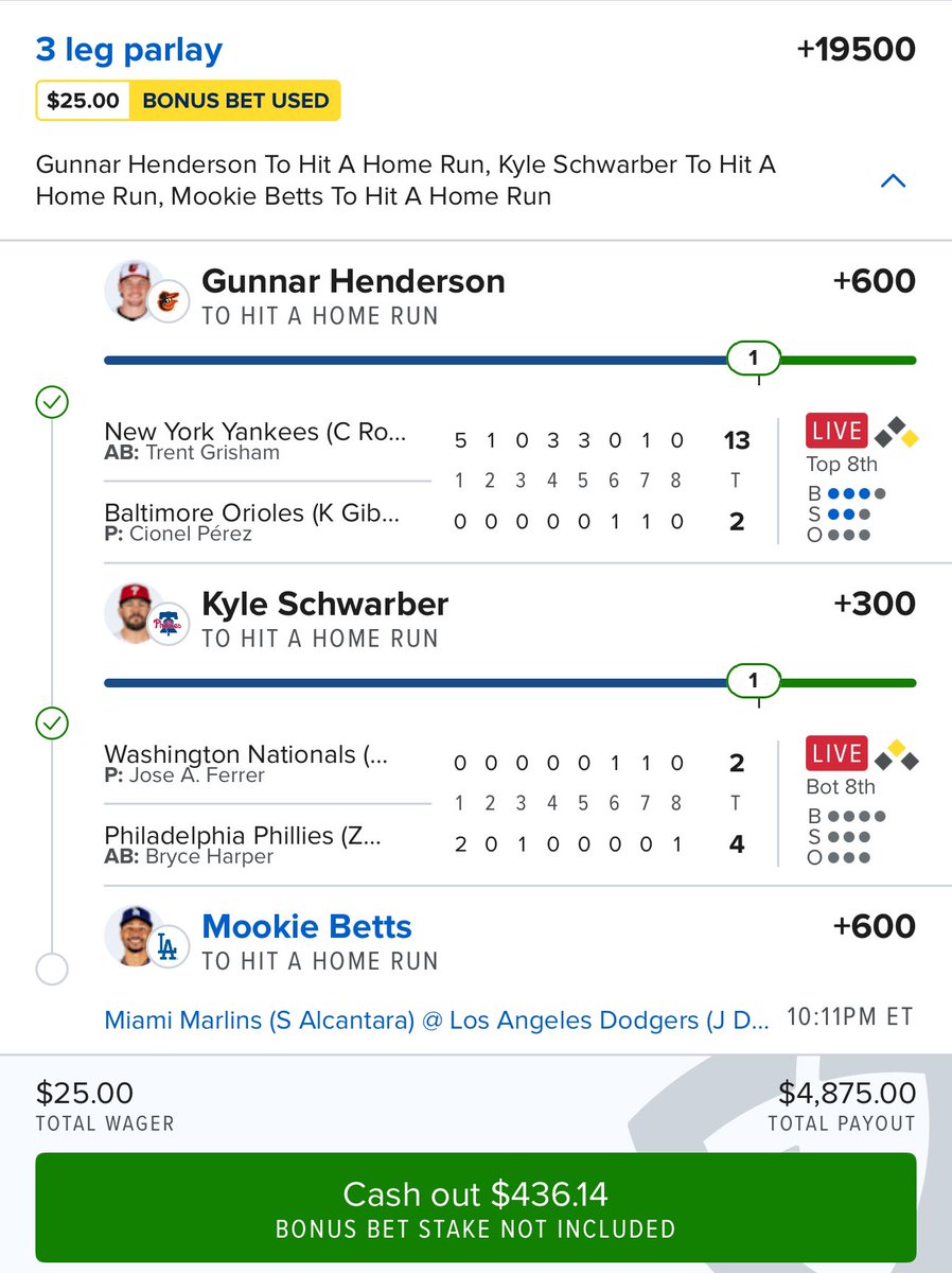SmartPlaysDaily's tweet photo. HERE WE GOOOO!!! (+19,500) 

If Mookie Betts hits a Home Run I’ll giveaway $100 to 5 people who like this post!! 

GOOD LUCK 🍀 https://t.co/5LVxuYFJCY