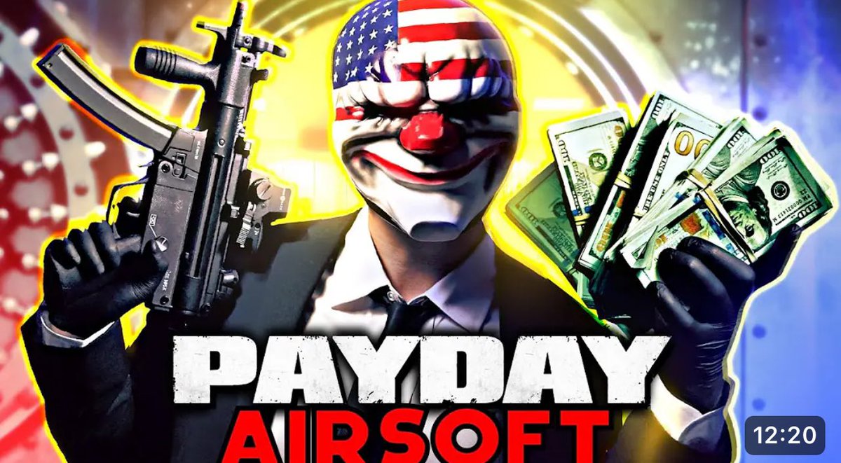 We finally did it, PAYDAY AIRSOFT ft. <a href="/CorridorDigital/">Corridor</a>! #airsoft 
youtu.be/nj1ckc387pg?si…