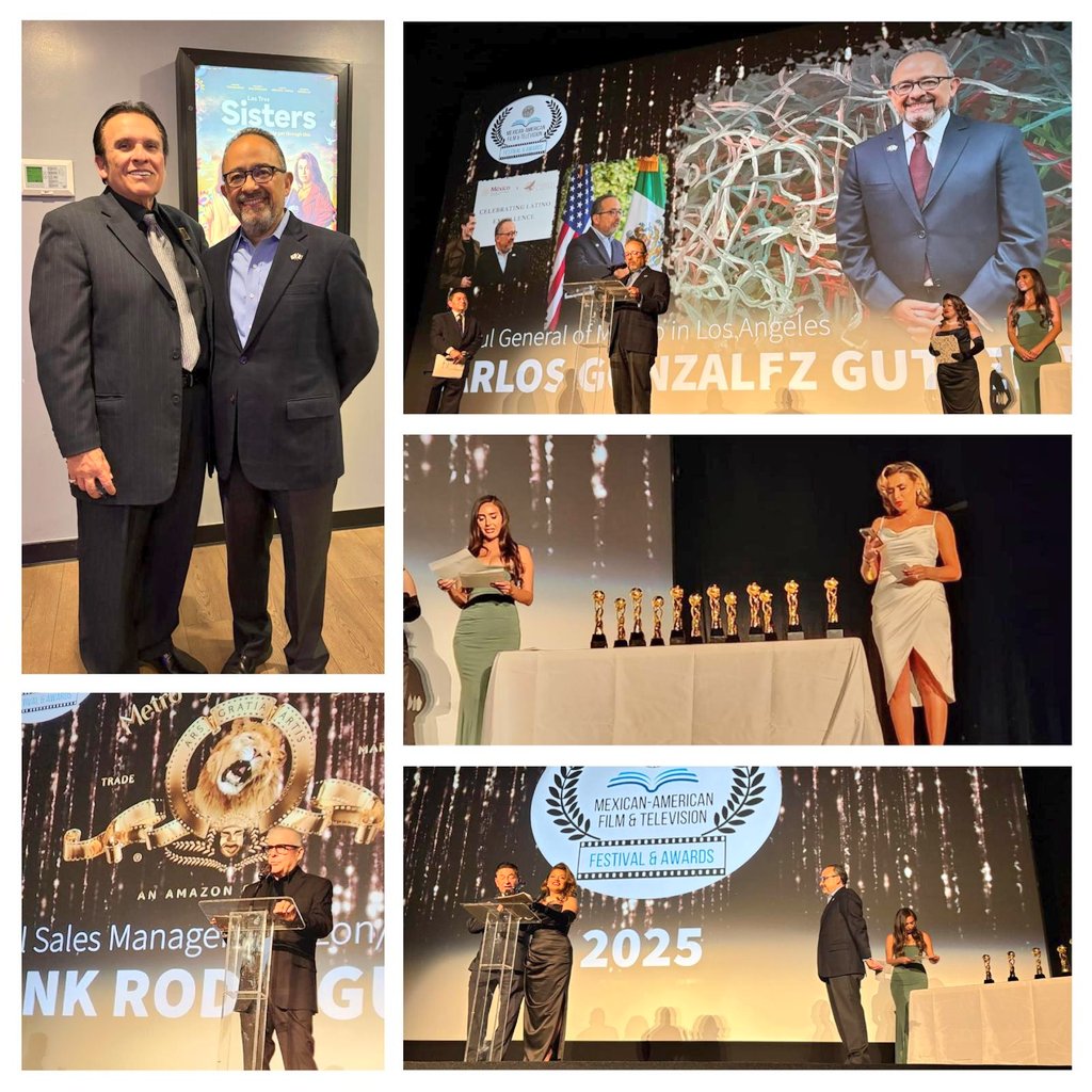 carlos_glezgtez's tweet photo. I attended t/4th Annual Mexican-American Film and TV Festival #MAFTF, where I presented t/Best Cinematography Award. A beautiful celebration of Latino talent & creativity in t/film & TV industries. So proud to be part of it, together w/@velascojgv, @riggenpatricia & many friends https://t.co/ip0bggCikk