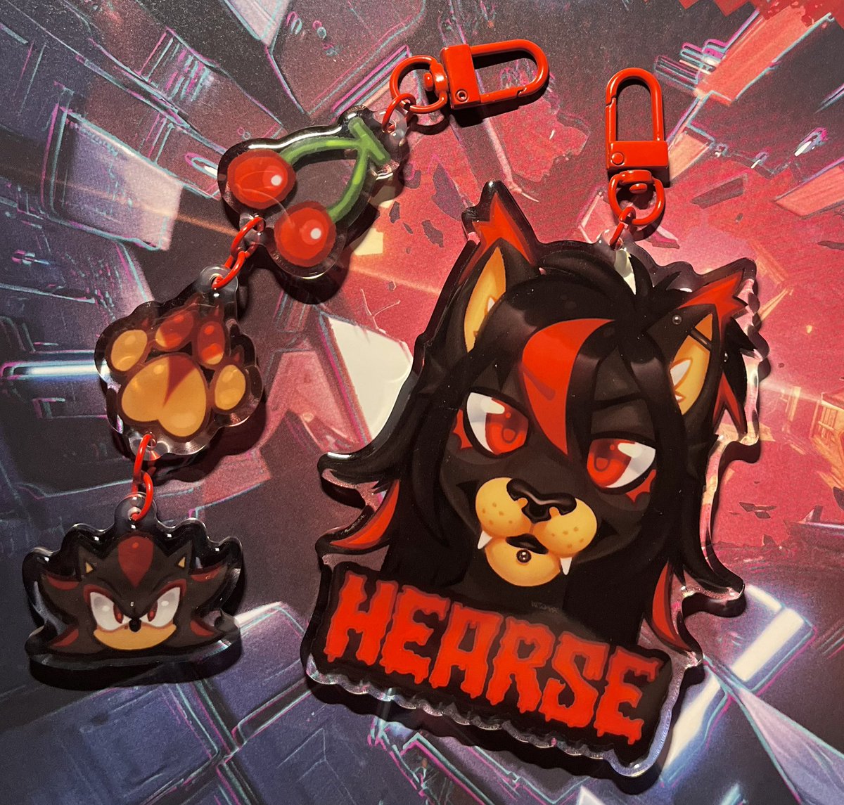 FURSONA KEYCHAIN COMMS OPEN 🐾🌟 badge + charms