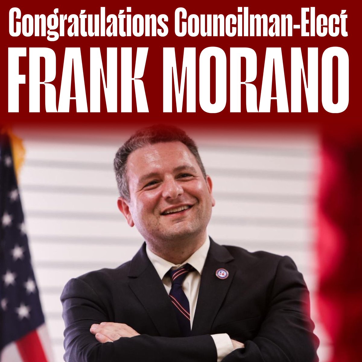 Congratulations New York Ciry Councilman elect <a href="/frankmorano/">Frank Morano</a> 

Morano’s resounding LANDSLIDE victory in tonight’s city council special election on shows he has the support of Staten Island to restore COMMON SENSE to our city