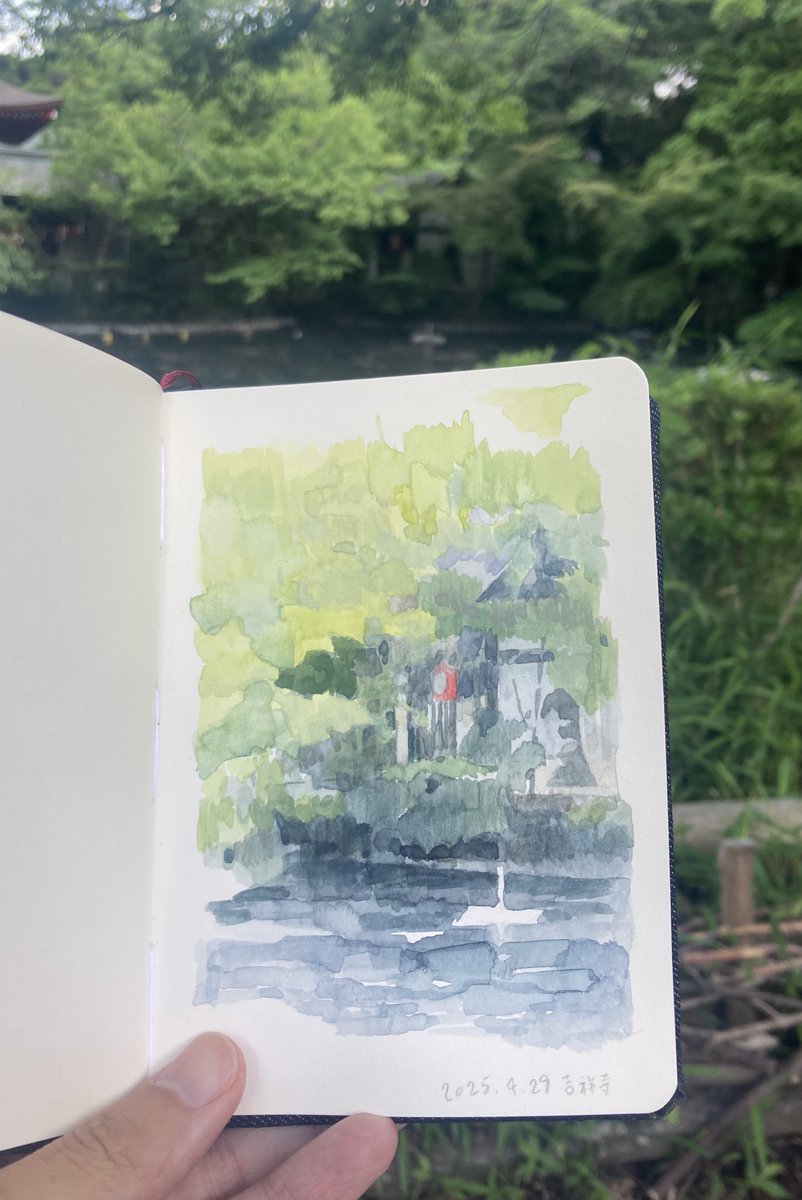 yukiyokoo_draw's tweet image. 井の頭公園でのスケッチ。
天気も良くて心が穏やかになった。
#ウォーキングスケッチ