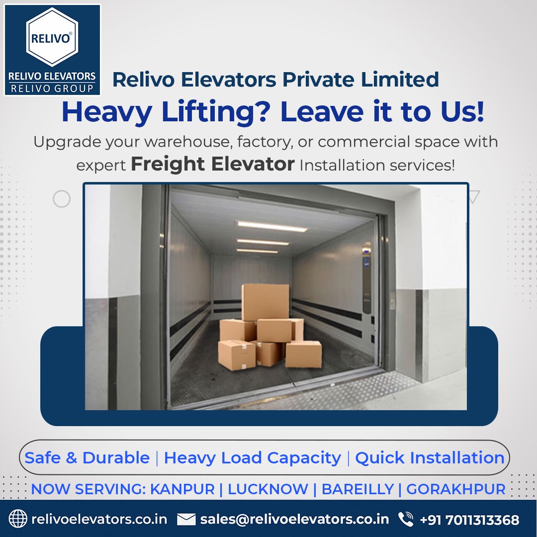 relivo_elevator's tweet image. 🚛 Heavy Lifting? Leave it to Us! 
Upgrade your warehouse, factory, or commercial space with expert Freight Elevator Installation services!
📲 Call: +91 7011313368                                                            🌐 relivoelevators.co.in
#FreightElevator #lift