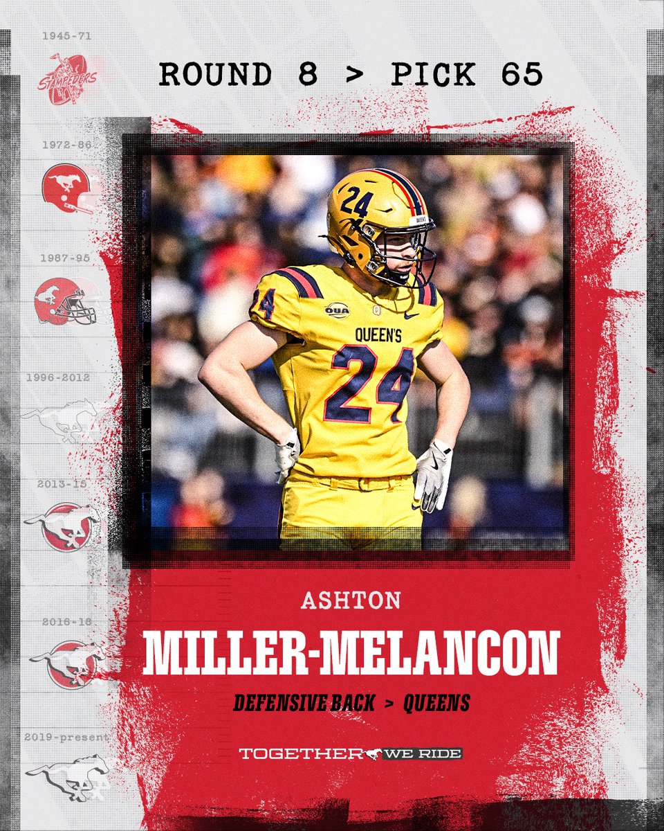 With our last pick in the 2025 CFL Draft, we select DB Ashton Miller-Melancon!

#CFLDraft | #TogetherWeRide