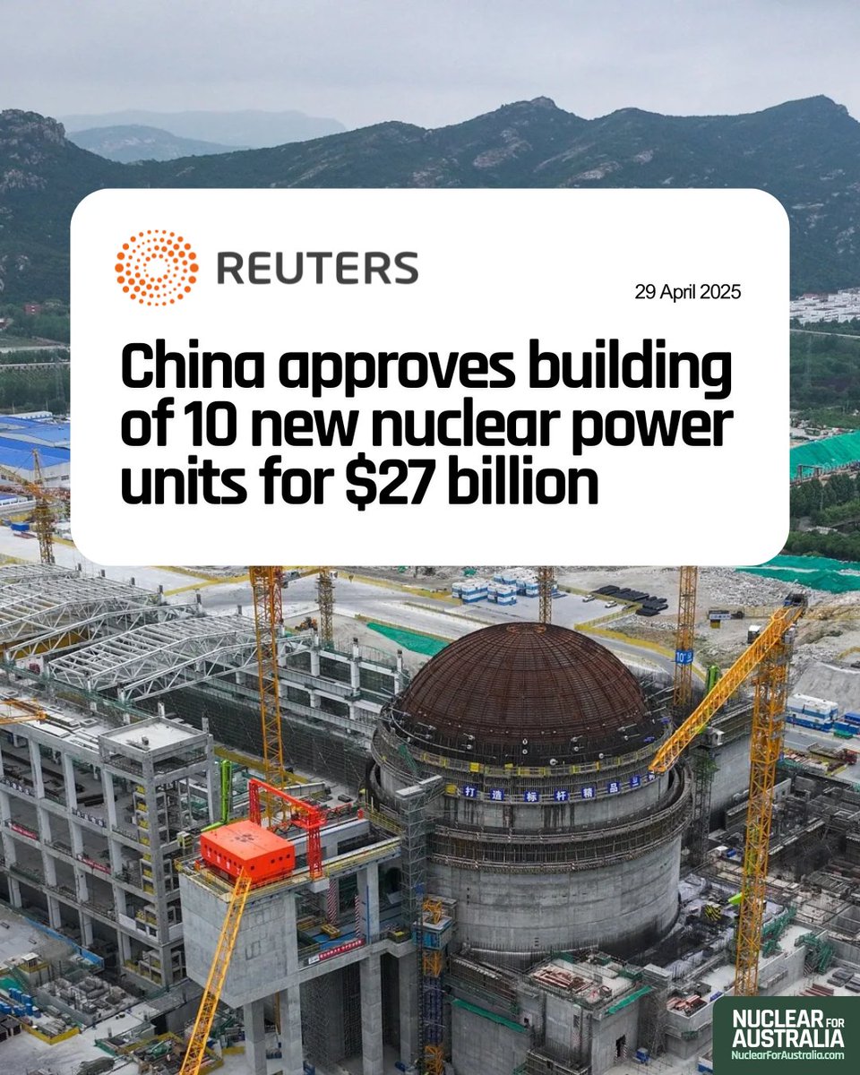 nuclearforaus's tweet photo. Nuclear power is affordable, reliable, emissions free and safe, which is why it is a critical part of the energy mix across the developed world.

✍️Sign to lift Australia's nuclear ban: https://t.co/SAhDV8OU7L https://t.co/eICZowPHXb