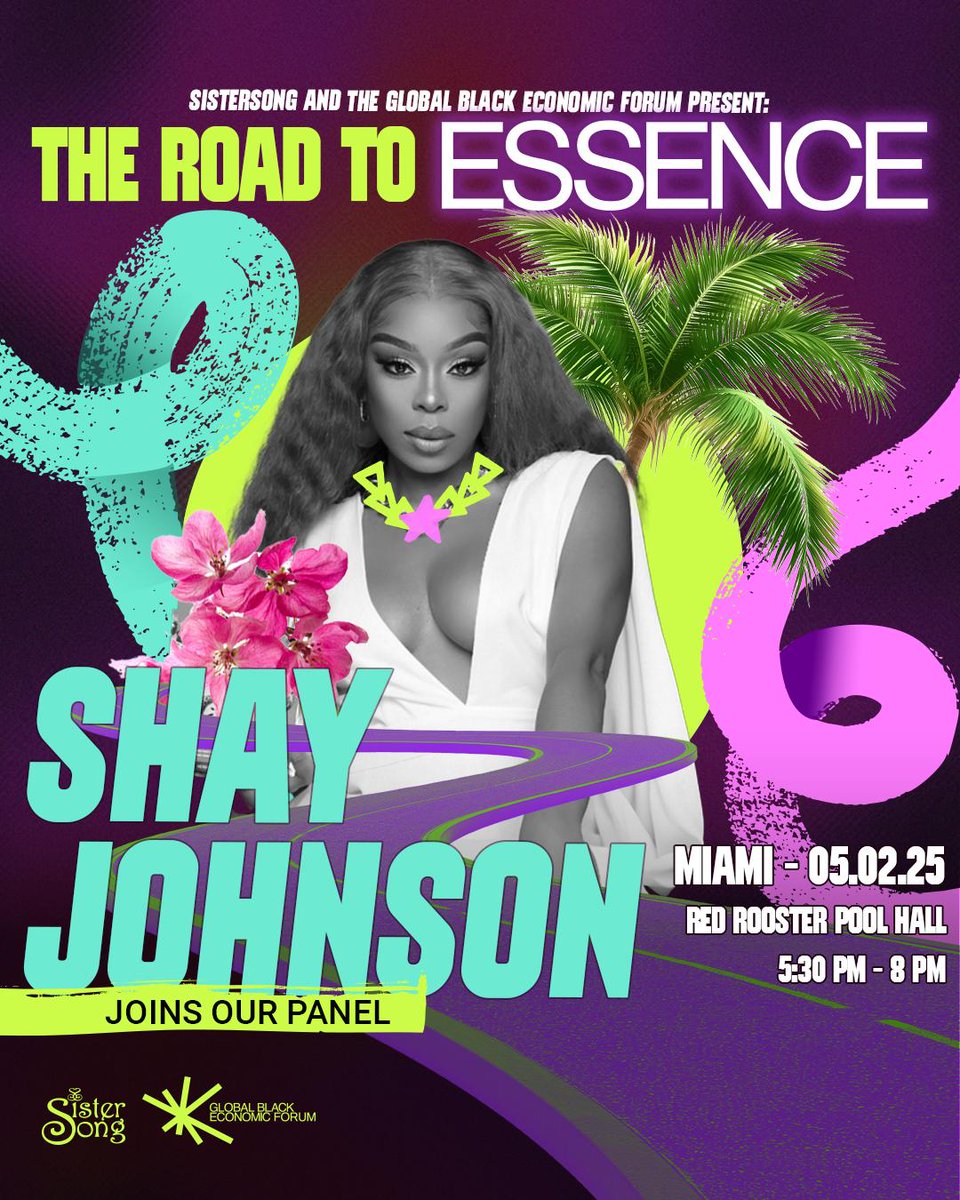 This Friday, SBJN x @sistersong_woc
Catch our ED Jamarah Amani on a powerful panel centering Black joy, liberation &amp; birth justice ✨✊🏾
Miami, we outside for The Road to Essence
#SBJN #RoadToEssence #BlackMaternalHealth #BirthJustice