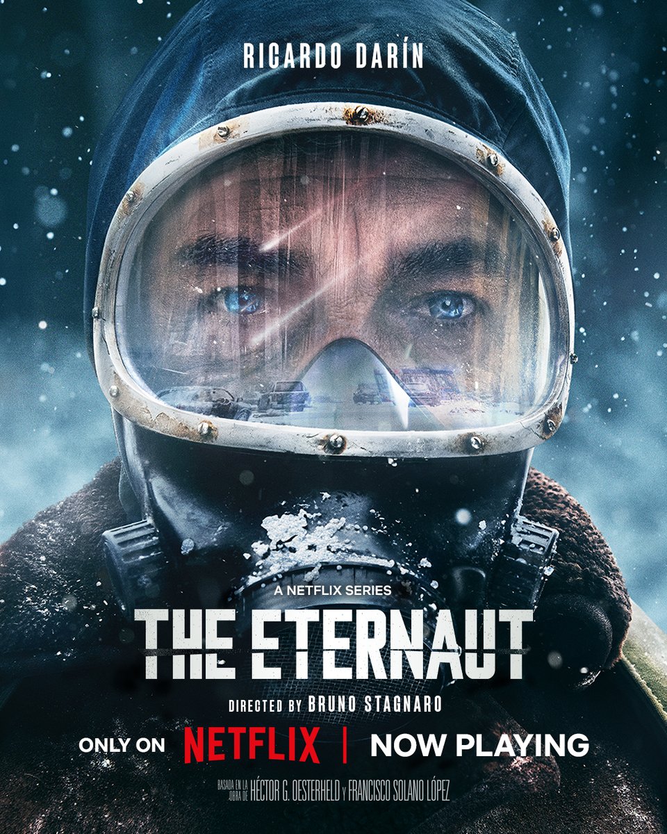 netflix's tweet photo. A toxic snowfall wipes out most of the population and leaves thousands stranded. A group of survivors discover that this is only the first attack by a foreign army invading Earth.

The Eternaut, based on the iconic graphic novel, is now playing. https://t.co/1NFY9rmLku