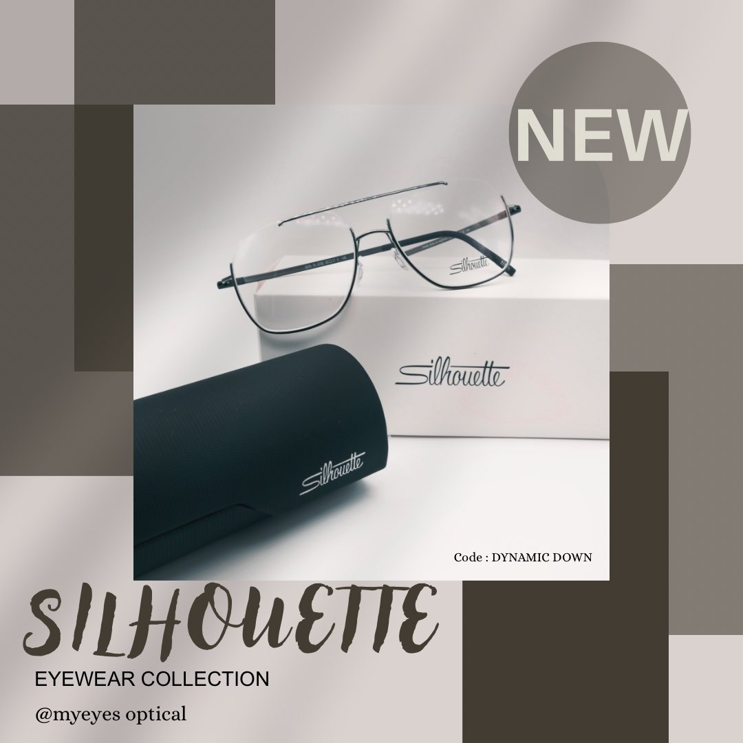 myeyes_optical's tweet image. Discover the Elegance of Simplicity
Introducing the Silhouette DYNAMIC DOWN from our latest Eyewear Collection — 

Available now at @myeyes optical.
Elevate your look — effortlessly.
#silhouetteeyewear
#puretitanium 
#eyewearlover 
#myeyesoptical