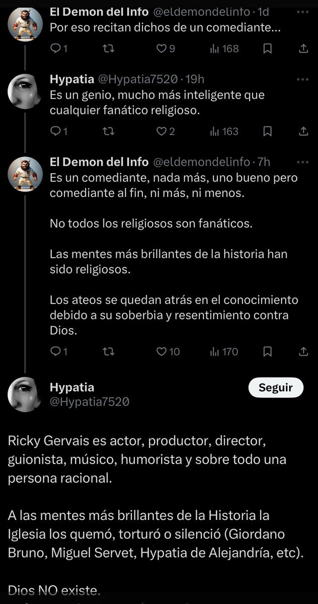 Sabes que el ateísmo está por los suelos cuando empiezan a citar comediantes para ‘validar’ sus posturas.