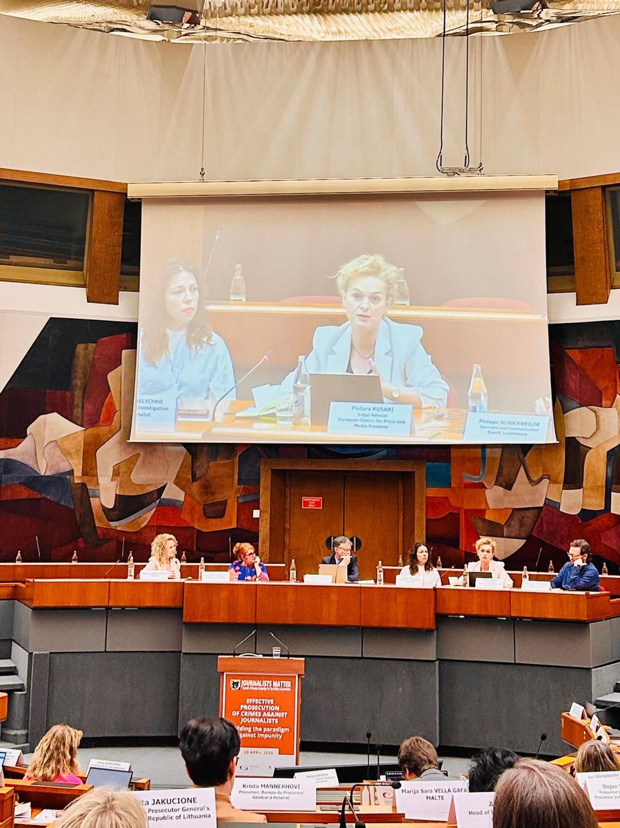 European Centre for Press and Media Freedom (@ecpmf) on Twitter photo Thank you, <a href="/CoEMediaFreedom/">Council of Europe Media Freedom</a>, <a href="/coe/">Council of Europe</a>, & the Presidency of Luxembourg for the opportunity to present our work on supporting journalists across Europe. We invite CoE member states to join the Journalists Matter campaign and adopt National Action Plans on journalists’ safety. Thank you, <a href="/CoEMediaFreedom/">Council of Europe Media Freedom</a>, <a href="/coe/">Council of Europe</a>, & the Presidency of Luxembourg for the opportunity to present our work on supporting journalists across Europe. We invite CoE member states to join the Journalists Matter campaign and adopt National Action Plans on journalists’ safety.