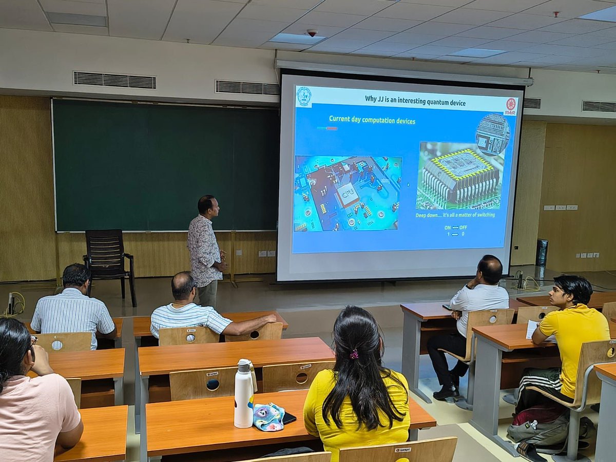IISER Berhampur (@iiser_berhampur) on Twitter photo IISER Berhampur celebrated World Quantum Day on April 26 with a keynote address by Dr. Kartik Senapati (NISER), followed by IISERites Bandita Das, Sumyojit Chatterjee, Subarna Ray, and Dr. Subham Naik
#WorldQuantumDay2025India <a href="/DrJitendraSingh/">Dr Jitendra Singh</a> <a href="/IndiaDST/">DSTIndia</a> <a href="/karandi65/">Abhay Karandikar</a> <a href="/nqmdst/">National Quantum Mission</a> IISER Berhampur celebrated World Quantum Day on April 26 with a keynote address by Dr. Kartik Senapati (NISER), followed by IISERites Bandita Das, Sumyojit Chatterjee, Subarna Ray, and Dr. Subham Naik
#WorldQuantumDay2025India <a href="/DrJitendraSingh/">Dr Jitendra Singh</a> <a href="/IndiaDST/">DSTIndia</a> <a href="/karandi65/">Abhay Karandikar</a> <a href="/nqmdst/">National Quantum Mission</a>